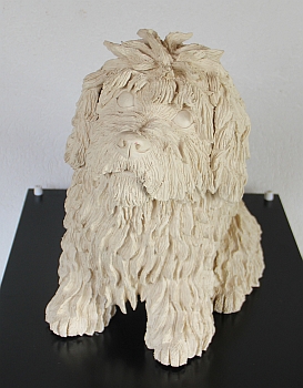 Statue en argile Havanese Havaneser bichon havanais